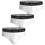 Björn Borg Slip Cotton Stretch Brief 3er Pack Herren Weiß/Creme/Grau