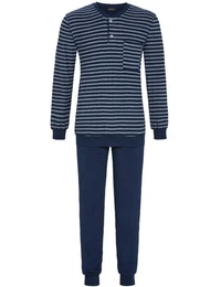 Pyjama Herren Langarm aus Stretchfrottee 2541224, Night