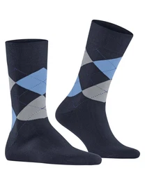 FALKE Socken Sensitive Argyle Dunkelblau/Blau