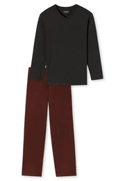 Pyjama Comfort Essentials (Set, 2 tlg) lang, V-Ausschnitt