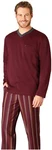 Hajo Schlafanzug Pyjama Klima Komfort Dunkelrot/Bordeaux