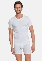 Schiesser Unterhemd 2er Pack Long Life Cotton Weiß/Grau