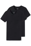 Schiesser Unterhemd 2er Pack Long Life Cotton Schwarz/Dunkelblau/Grau/Dunkelgrau