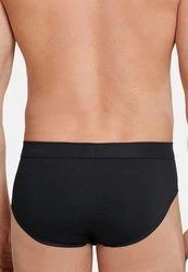 Schiesser Slip Long Life Cotton 2er Pack Dunkelblau/Schwarz/Blau/Hellblau