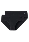 Schiesser Slip Long Life Cotton 2er Pack Dunkelblau/Schwarz/Blau/Hellblau