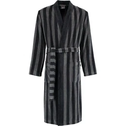 Caw Herrenbademantel Streifen 2612 Kimono Velours, Kimono, 100% Baumwolle