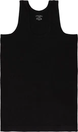 Unterhemd 4 Stck Herren-Unterhemd Feinripp Schwarz mit Feinrippung