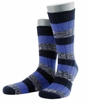Wilox Basicsocken Blockringel-Design Blau/Dunkelblau