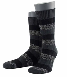 Wilox Basicsocken Blockringel-Design Schwarz/Dunkelgrau/Dunkelblau