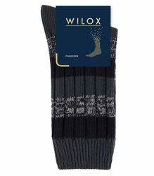 Wilox Basicsocken Blockringel-Design Schwarz/Dunkelgrau/Dunkelblau