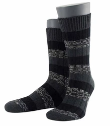 Wilox Basicsocken Blockringel-Design Schwarz/Dunkelgrau/Dunkelblau