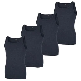 GTZBURG Unterhemd (Mehrpack, 4-St., 4 Stck) fein geringeltes Muster, keine Seitennhte, pflegeleicht (4er Pack)