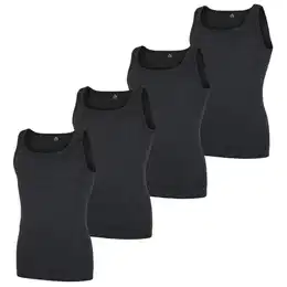 GTZBURG Unterhemd (Mehrpack, 4-St., 4 Stck) fein geringeltes Muster, keine Seitennhte, pflegeleicht (4er Pack)