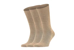 FALKE Kurzsocken Airport SO 3P Khaki/Beige/Grau/Braun