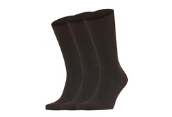 FALKE Kurzsocken Airport SO 3P Dunkelbraun/Schwarz/Grau