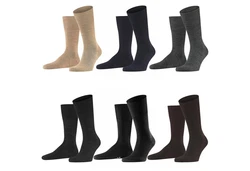 FALKE Kurzsocken Airport SO 3P Dunkelbraun/Schwarz/Grau