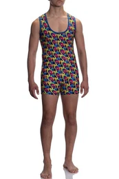 Schwimmanzug BLU2054 (1-St) Poolbar & Beach Herren Badebody Swimsuit figurbetont, im Retro-Style