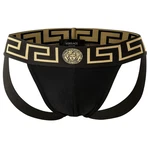 Versace Tanga Herren Jockstrap Lila/Schwarz/Gelb/Gold/Braun