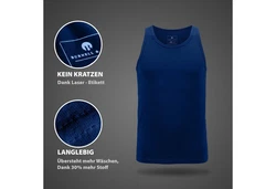 Burnell & Son Unterhemd Tank Top Achselshirt für Herren Dunkelblau