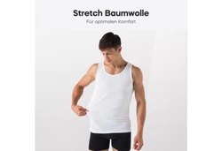 Burnell & Son Unterhemd Tank Top Achselshirt für Herren Schwarz/Dunkelgrau/Dunkelblau