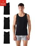Burnell & Son Unterhemd Tank Top Achselshirt für Herren Schwarz/Dunkelgrau/Dunkelblau
