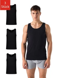 Burnell & Son Unterhemd Tank Top Achselshirt für Herren Schwarz/Dunkelgrau/Dunkelblau