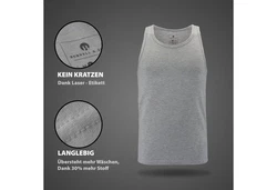 Burnell & Son Unterhemd Tank Top Achselshirt für Herren Hellgrau/Grau/Silber