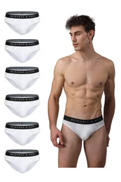 Slip Herrenslips Unterhosen fr Herren (Packung, Set, Spar-Pack, Spar-Packung, 6-St., 6er-Pack) aus Baumwolle mit Komfortbund