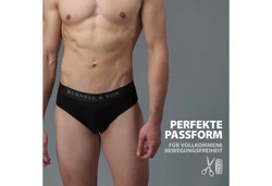 Burnell & Son Slip Herrenslips Unterhosen für Herren Grau/Creme