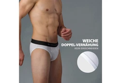 Burnell & Son Slip Herrenslips Unterhosen für Herren Grau/Creme