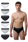 Burnell & Son Slip Herrenslips Unterhosen für Herren Grau/Creme