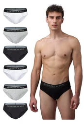 Slip Herrenslips Unterhosen fr Herren (Packung, Set, Spar-Pack, Spar-Packung, 6-St., 6er-Pack) aus Baumwolle mit Komfortbund