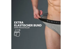 Burnell & Son Slip Herrenslips Unterhosen für Herren Grau/Hellgrau