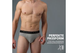 Burnell & Son Slip Herrenslips Unterhosen für Herren Grau/Hellgrau