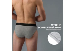 Burnell & Son Slip Herrenslips Unterhosen für Herren Grau/Hellgrau