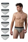 Burnell & Son Slip Herrenslips Unterhosen für Herren Grau/Hellgrau