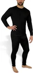 normani Thermounterhemd Thermounterwäsche-Set Herren Schwarz/Dunkelblau