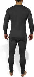 normani Thermounterhemd Thermounterwäsche-Set Herren Dunkelgrau/Schwarz/Grau