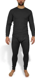 normani Thermounterhemd Thermounterwäsche-Set Herren Dunkelgrau/Schwarz/Grau
