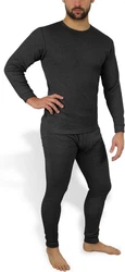 normani Thermounterhemd Thermounterwäsche-Set Herren Dunkelgrau/Schwarz/Grau