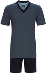 Ringella Pyjama Herren Schlafanzug (2 tlg) Dunkelblau/Grau