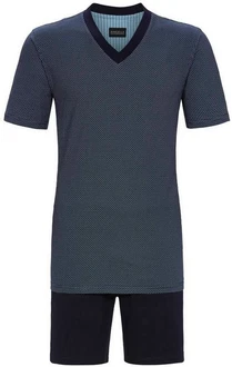 Ringella Pyjama Herren Schlafanzug (2 tlg) Dunkelblau/Grau
