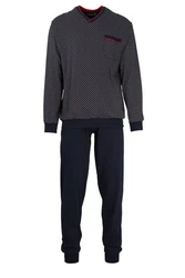 GTZBURG Schlafanzug Manhattan Pyjama Dunkelblau/Grau/Dunkelgrau/Schwarz/Blau