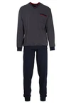 GTZBURG Schlafanzug Manhattan Pyjama Dunkelblau/Grau/Dunkelgrau/Schwarz/Blau