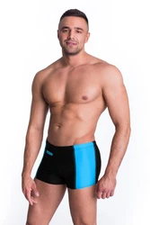 Aquarti Badehose mit Reißverschlusstasche Türkis/Blau/Hellblau