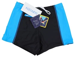 Aquarti Badehose mit Reißverschlusstasche Türkis/Blau/Hellblau