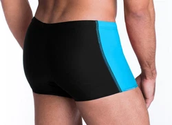Aquarti Badehose mit Reißverschlusstasche Türkis/Blau/Hellblau