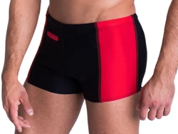Aquarti Badehose mit Reißverschlusstasche Rot/Rosa/Dunkelrot