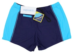 Aquarti Badehose mit Reißverschlusstasche Dunkelblau/Blau/Türkis/Hellblau