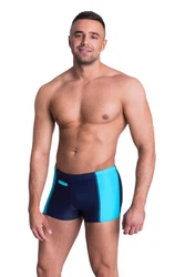 Aquarti Badehose mit Reißverschlusstasche Dunkelblau/Blau/Türkis/Hellblau